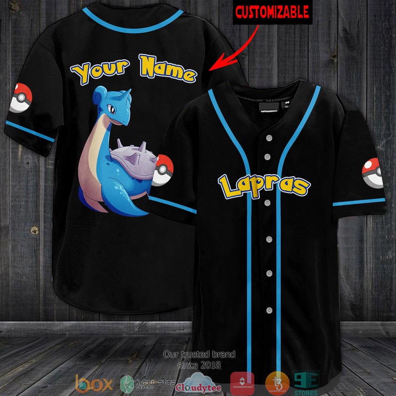 HOT Personalized Pokemon Lapras Jersey Baseball Shirt 2