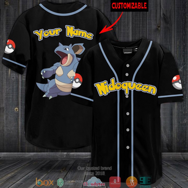 HOT Personalized Pokemon Nidoqueen Jersey Baseball Shirt 2