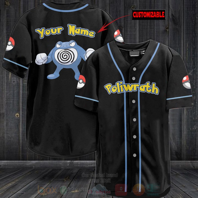 TOP Pokemon Poliwrath Personalized Baseball-Shirt 2