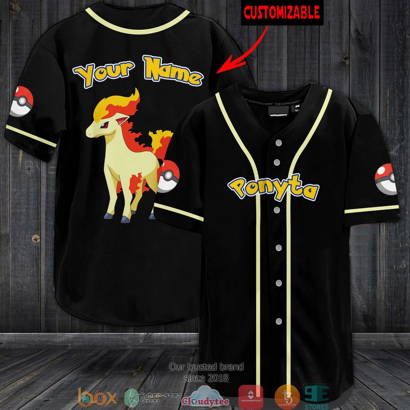 HOT Personalized Pokemon Ponyta Jersey Baseball Shirt 3
