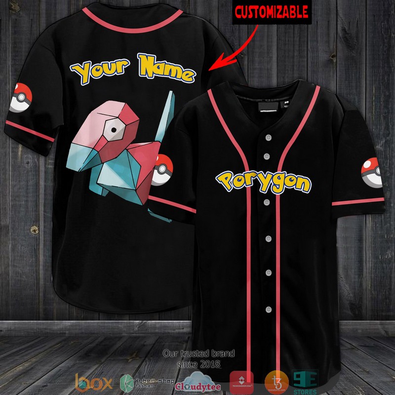 HOT Personalized Pokemon Porygon Jersey Baseball Shirt 3