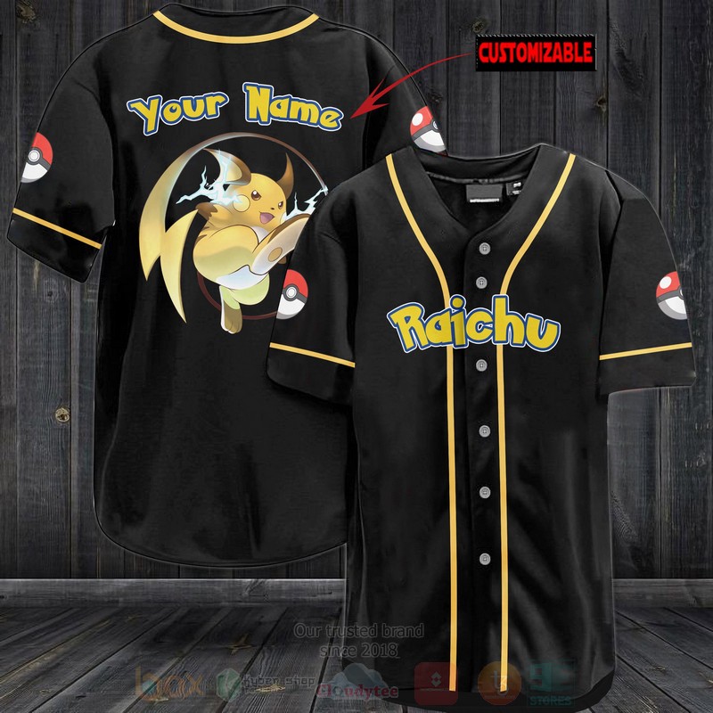 TOP Pokemon Raichu Personalized Baseball-Shirt 3