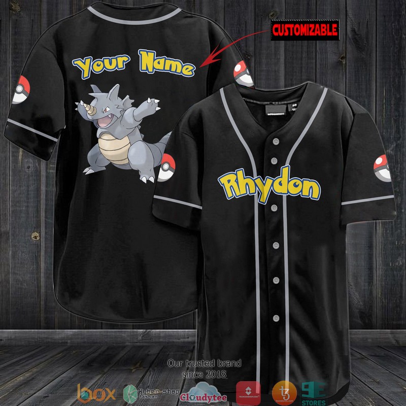 HOT Personalized Pokemon Rhydon Jersey Baseball Shirt 2