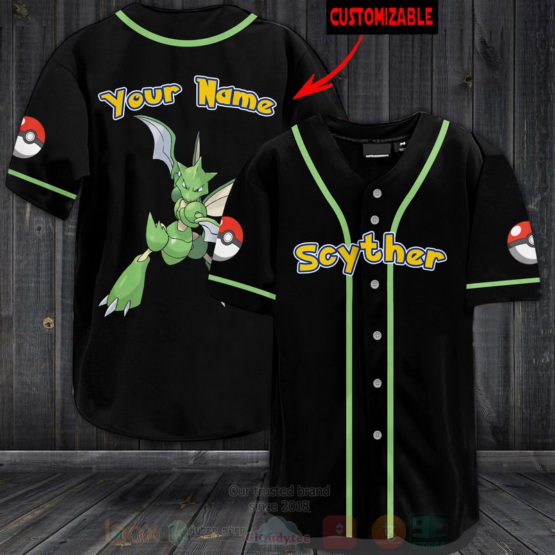 TOP Pokemon Scyther Personalized Baseball-Shirt 3