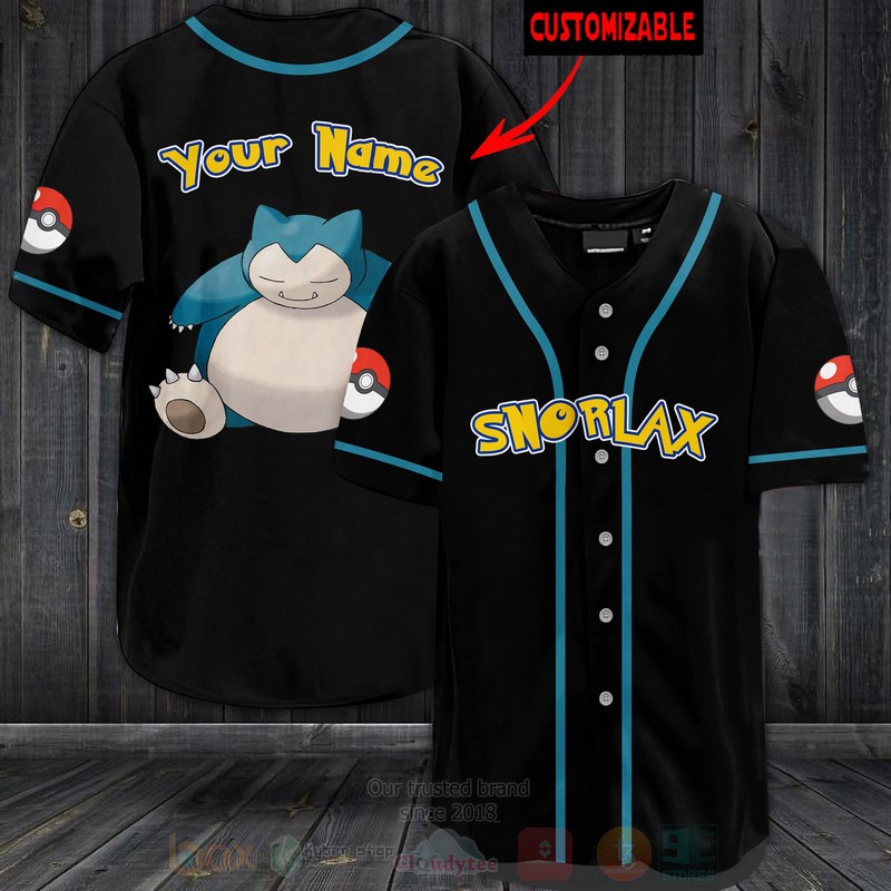 TOP Pokemon Snorlax Personalized Baseball-Shirt 2