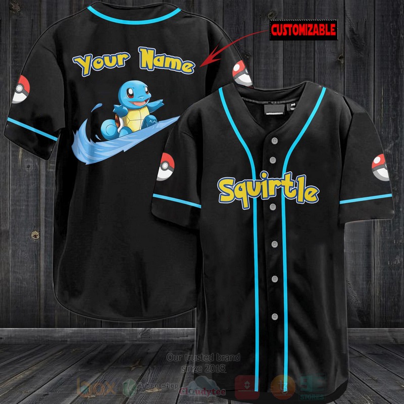TOP Pokemon Squirtle Personalized Baseball-Shirt 3