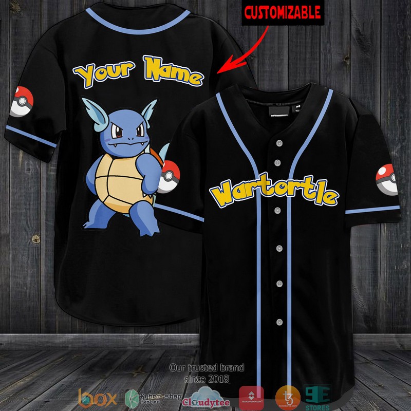HOT Personalized Pokemon Wartortle Jersey Baseball Shirt 2