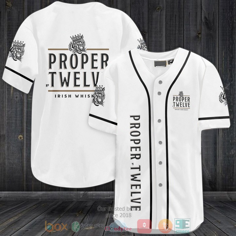NEW Proper Twelve Irish Whiskey white Baseball shirt 2