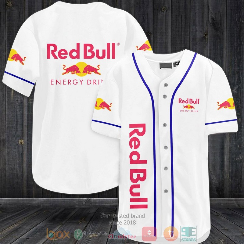 NEW Red Bull Energy Drinks white Baseball shirt 2