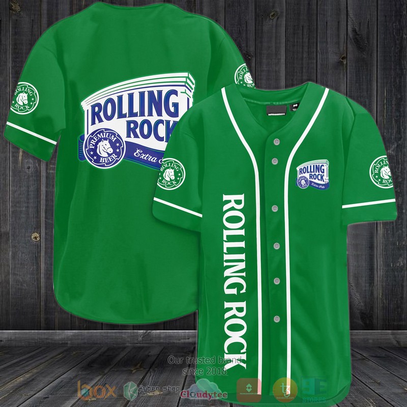NEW Rolling Rock Extra Pale green Baseball shirt 3