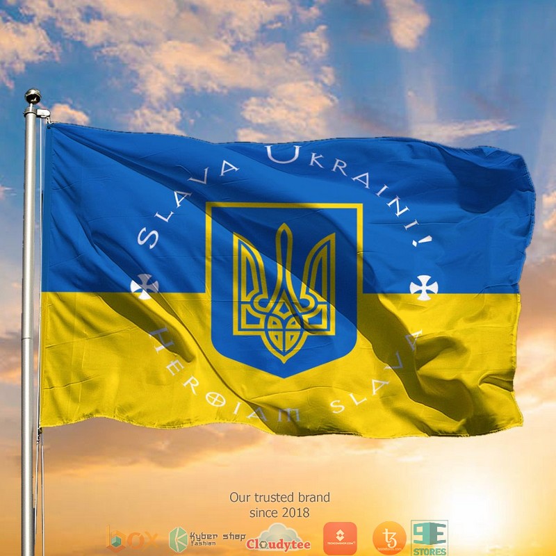 HOT Slava Ukraini Stand With Ukraine support flag 9