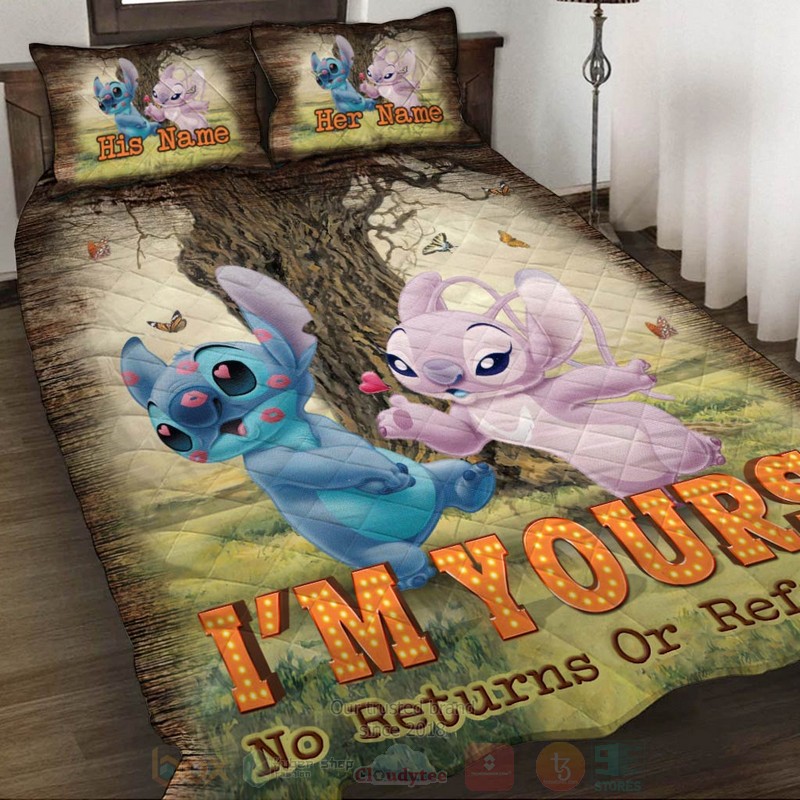 TOP Stitch and Angel Im Yours No Returns Or Refunds Personalized Bedding Set Name Bedding Set 1