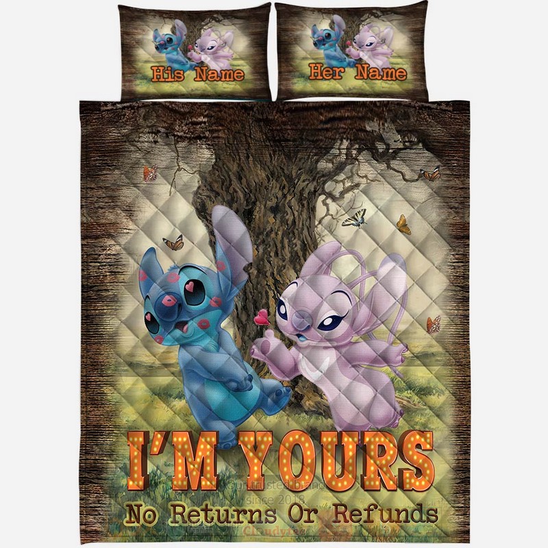 TOP Stitch and Angel Im Yours No Returns Or Refunds Personalized Bedding Set Name Bedding Set 3