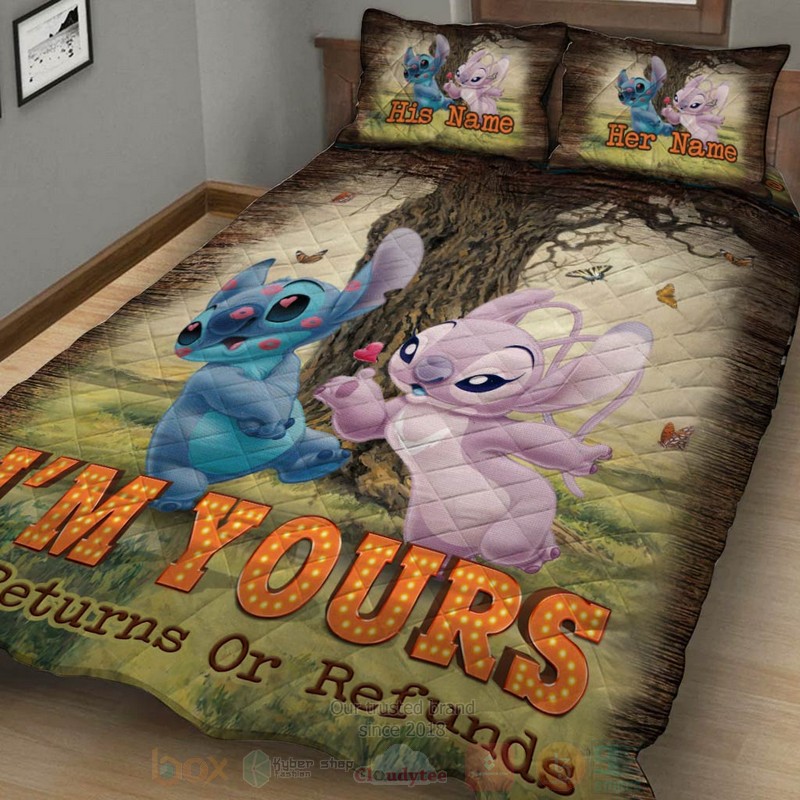 TOP Stitch and Angel Im Yours No Returns Or Refunds Personalized Bedding Set Name Bedding Set 4