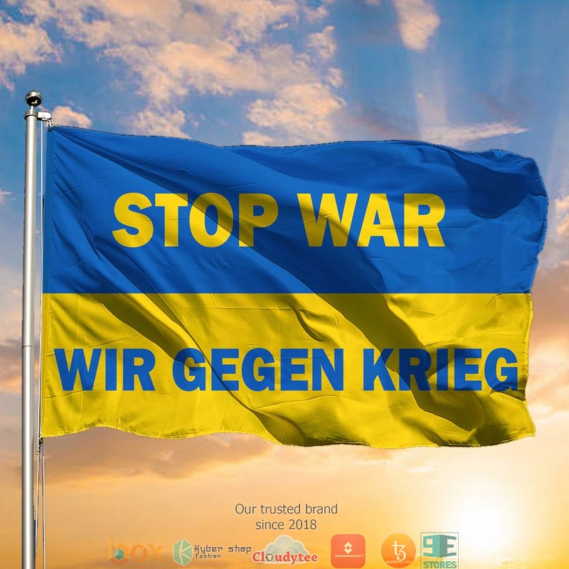 HOT Stop War Ukraine Wir Gegen Krieg support flag 8