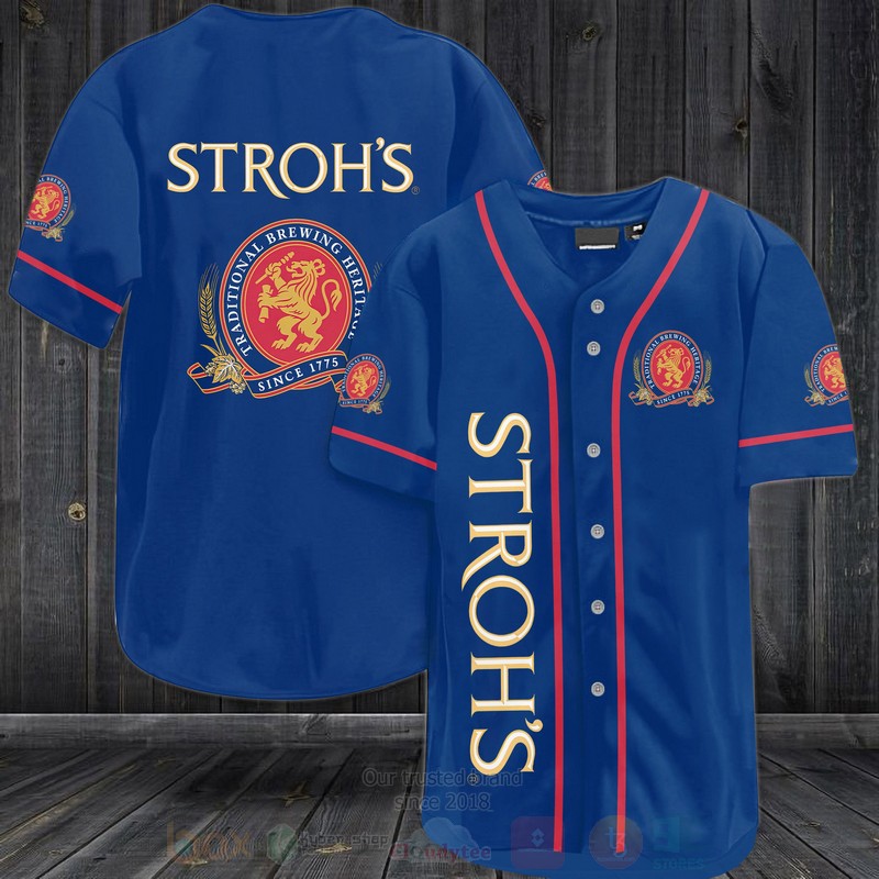 TOP Stroh Brewery Company AOP Baseball Jersey Shirt 2