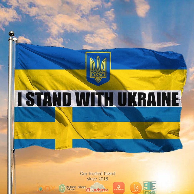 HOT Sweden I Stand With Ukraine support flag 11