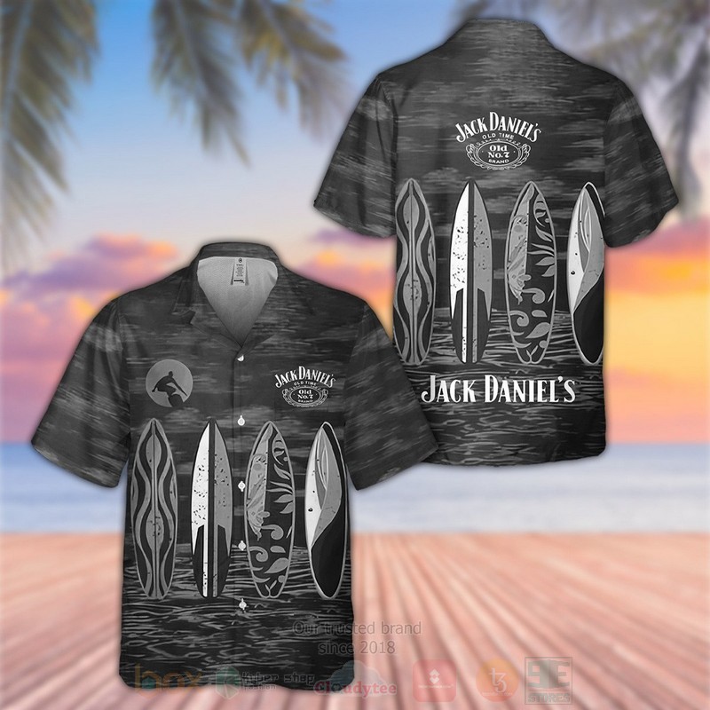 TOP Jack Daniel's Black-Grey Tropical Shirt 2