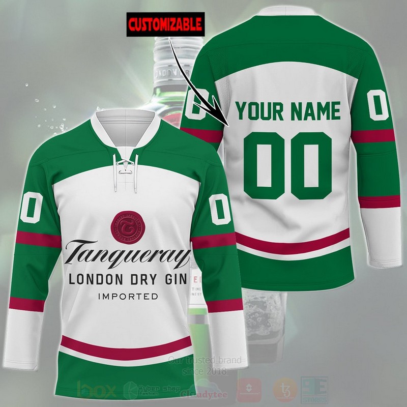 TOP Tanqueray Personalized Hockey Jersey T-Shirt 4