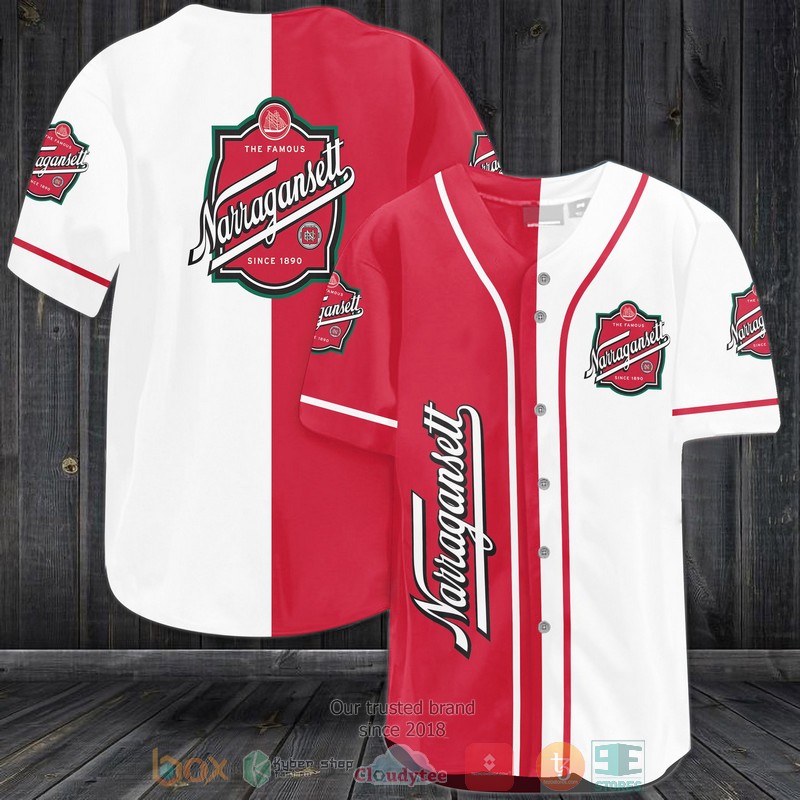 NEW The Famous Narragansett red white Baseball shirt 3