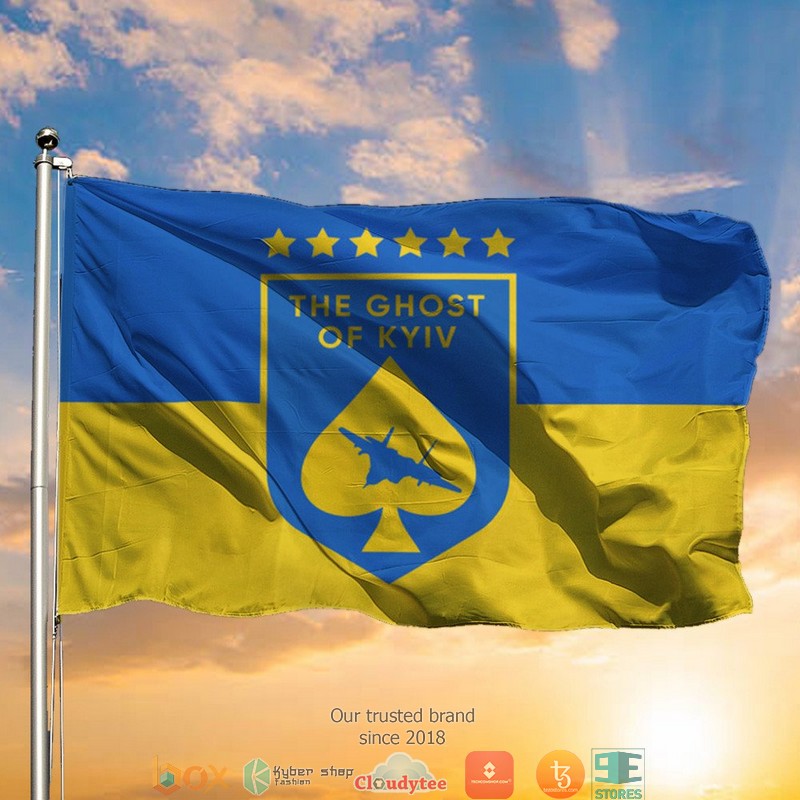 HOT The Ghost Of Kyiv Stand With Ukraine support flag 9