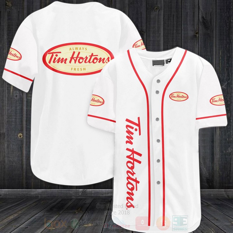 TOP Tim Hortons AOP Baseball Jersey Shirt 2
