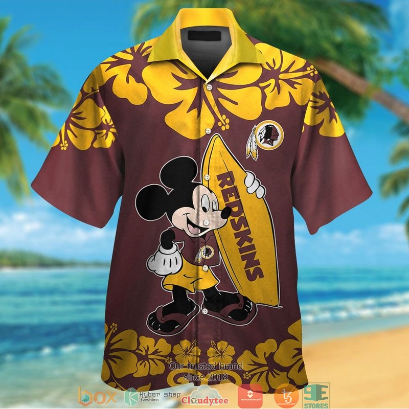BEST NFL Washington Redskins Mickey Mouse Hawaii Set 14