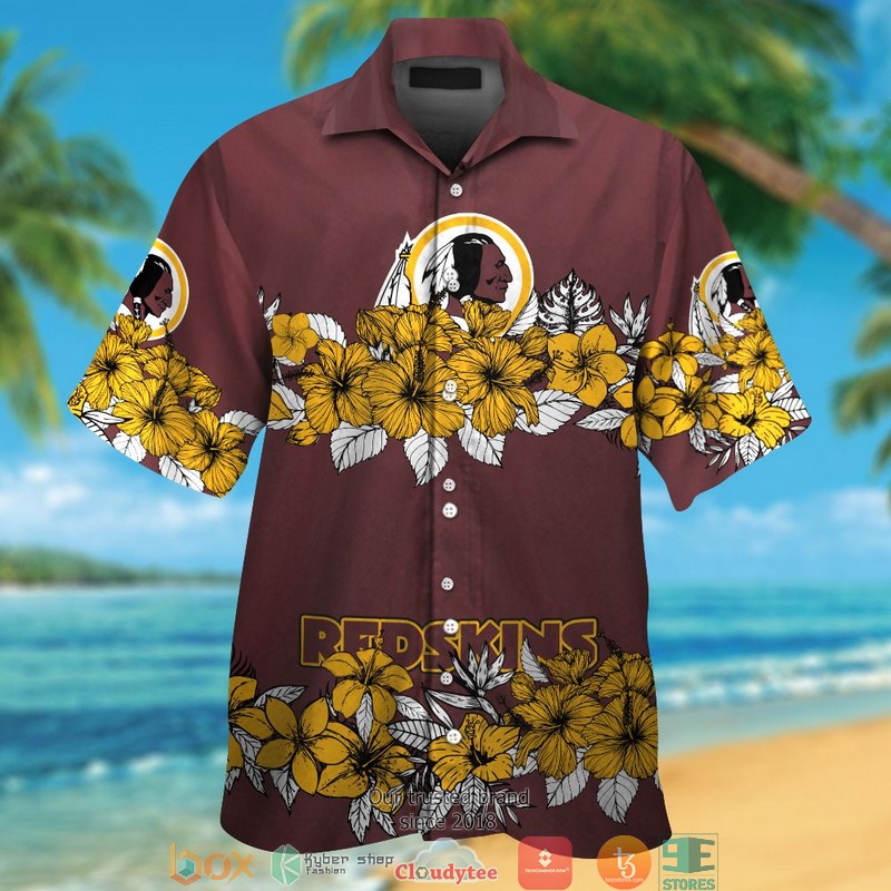 BEST NFL Washington Redskins hibiscus flower line Hawaii Set 12