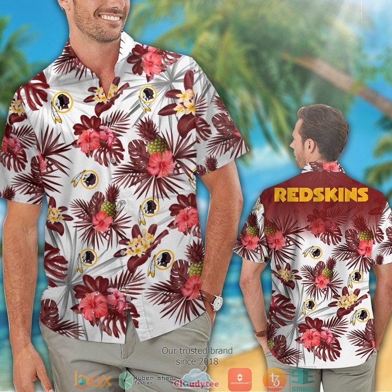 BEST NFL Washington Redskins hibiscus pineapple Hawaii Set 2