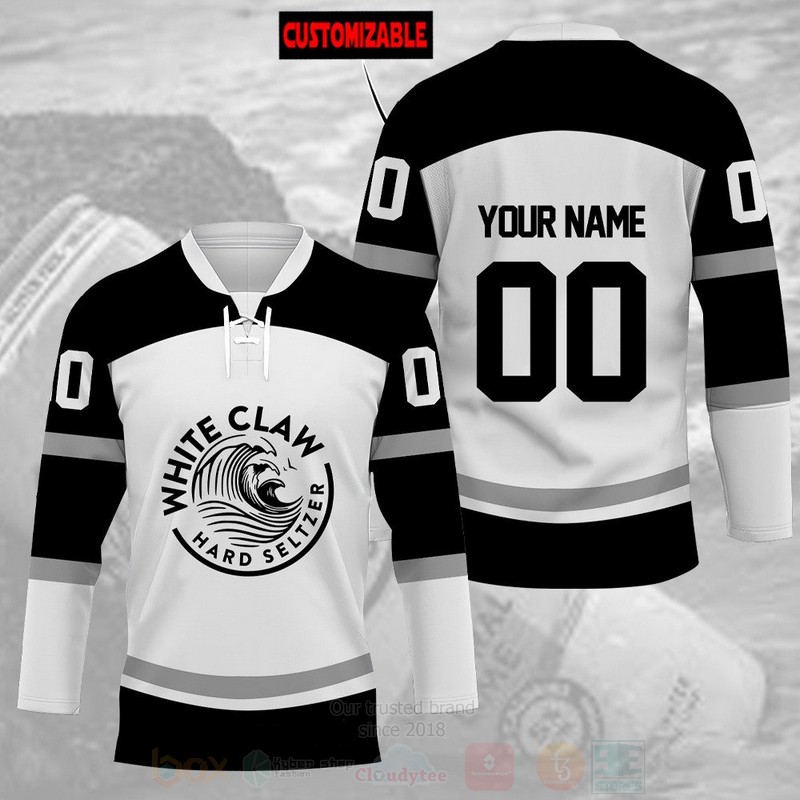TOP White Claw Hard Seltzer Personalized Hockey Jersey T-Shirt 4