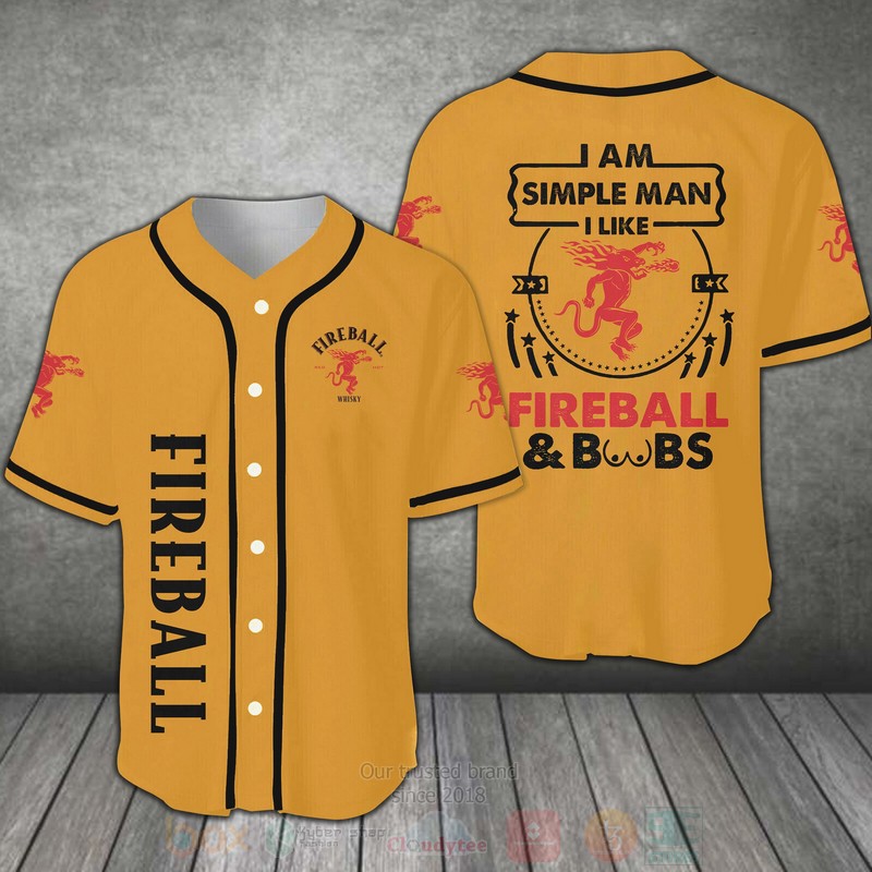 TOP Fireball Cinnamon Whisky Baseball-Shirt 6