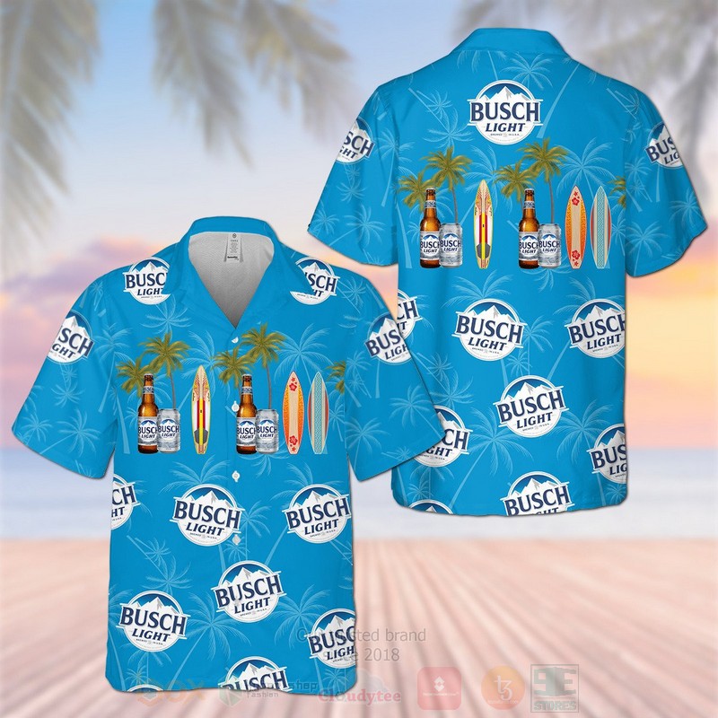 TOP Busch Light Blue Coconut Tropical Shirt 5