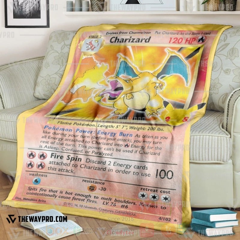 TOP Pokemon Anime Pokemon Anime Charizard Celebrations Soft Blanket 7