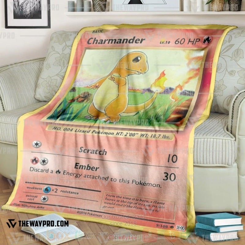 TOP Pokemon Anime Charmander Soft Blanket 6