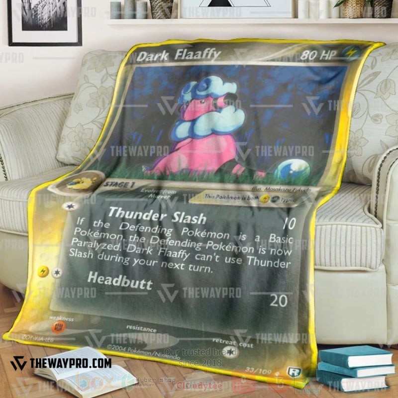 TOP Pokemon Anime Dark Flaaffy Soft Blanket 7