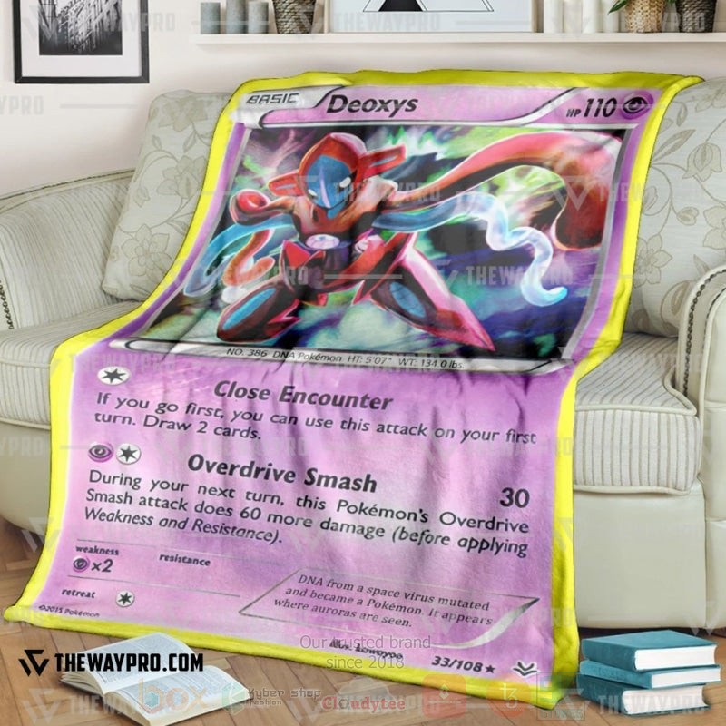 TOP Pokemon Anime Deoxys Cosplay Soft Blanket 6