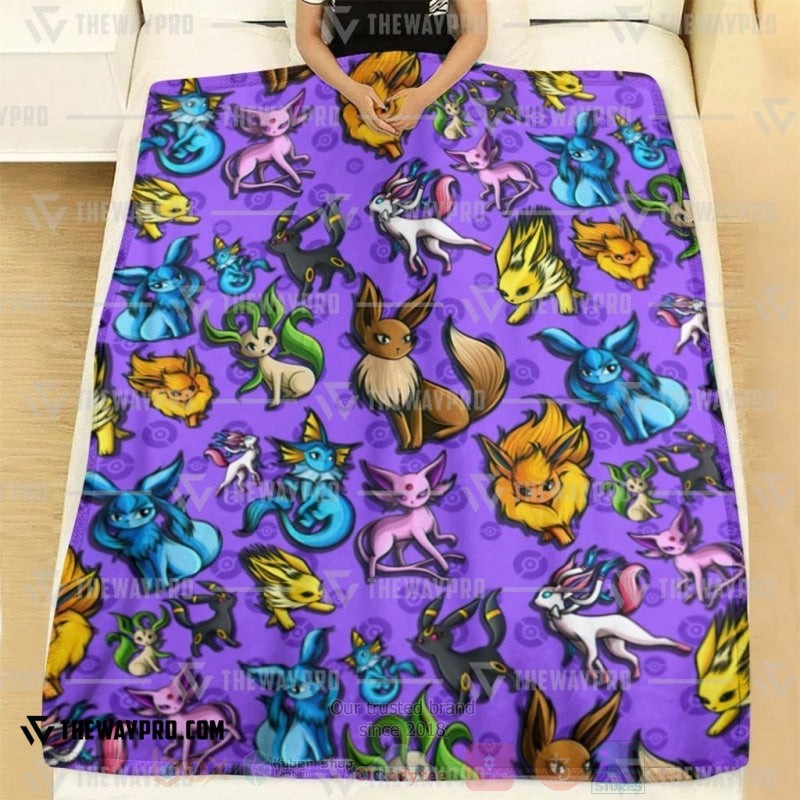TOP Pokemon Anime Eevee Eeveelutions Soft Blanket 2 TOP Pokemon Anime Eevee Eeveelutions Soft Blanket - Image 2