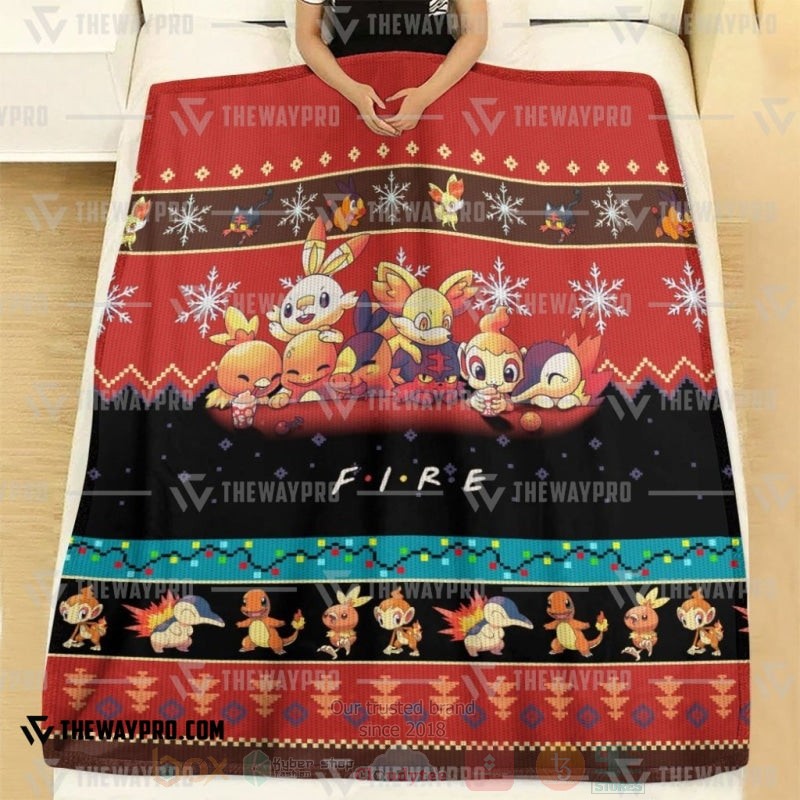 TOP Pokemon Anime Fire Soft Blanket 2 TOP Pokemon Anime Fire Soft Blanket - Image 2
