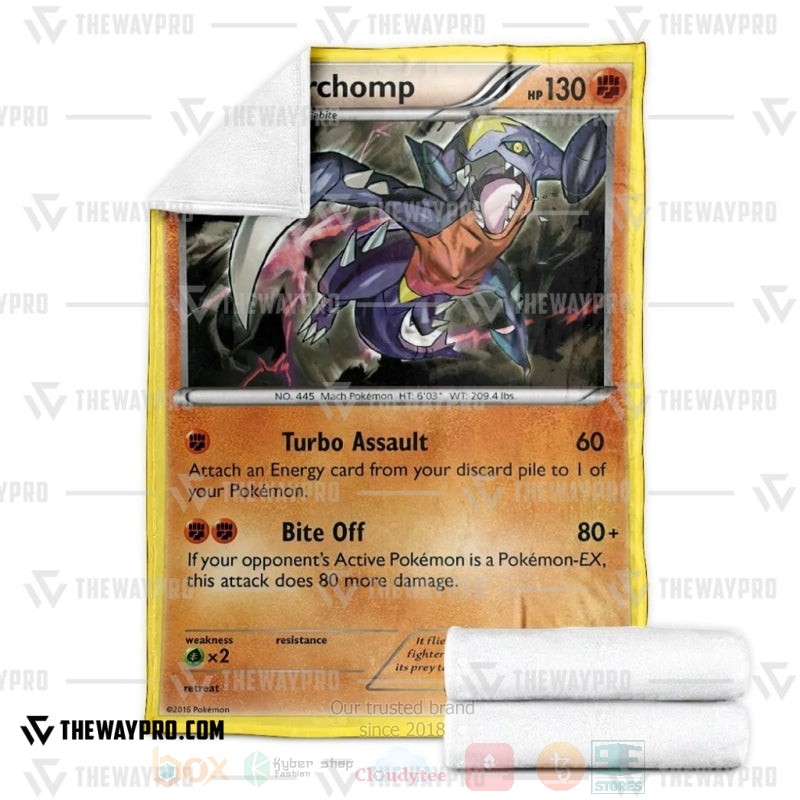TOP Pokemon Anime Garchomp BREAKpoint Soft Blanket 3 TOP Pokemon Anime Garchomp BREAKpoint Soft Blanket - Image 3