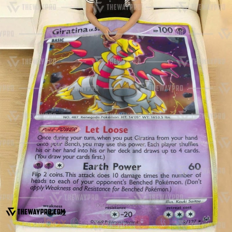 TOP Pokemon Anime Giratina Platinum Soft Blanket 3 TOP Pokemon Anime Giratina Platinum Soft Blanket - Image 3