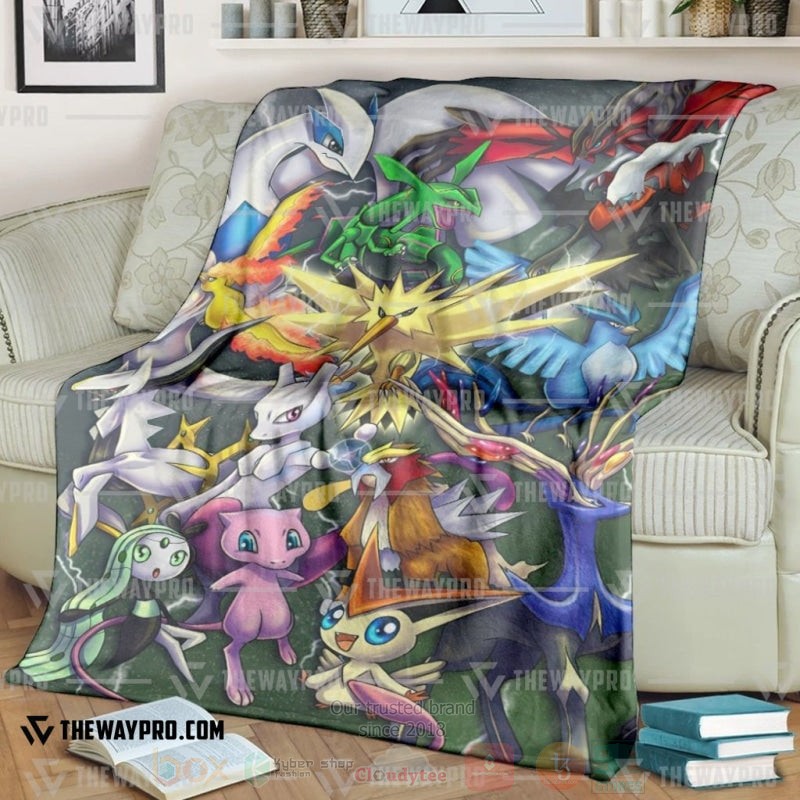 TOP Pokemon Anime Legendary Soft Blanket 9