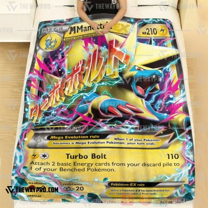 TOP Pokemon Anime M Manectric EX Soft Blanket 2 TOP Pokemon Anime M Manectric EX Soft Blanket - Image 2