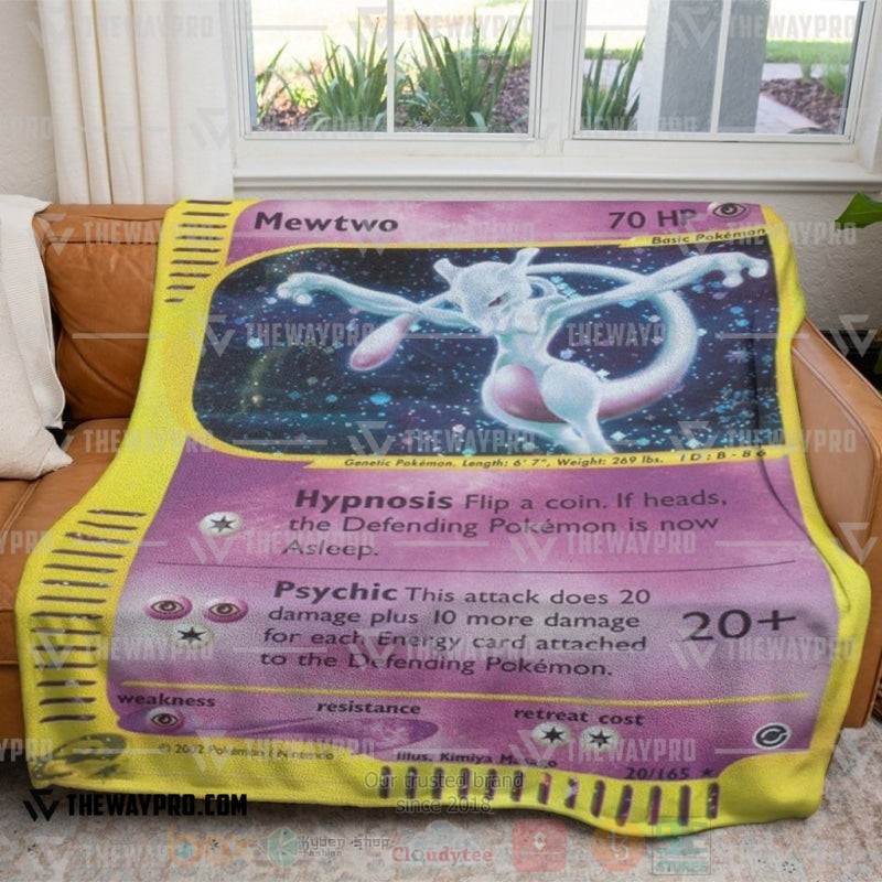 TOP Pokemon Anime Mewtwo Expedition Soft Blanket 4 TOP Pokemon Anime Mewtwo Expedition Soft Blanket - Image 4