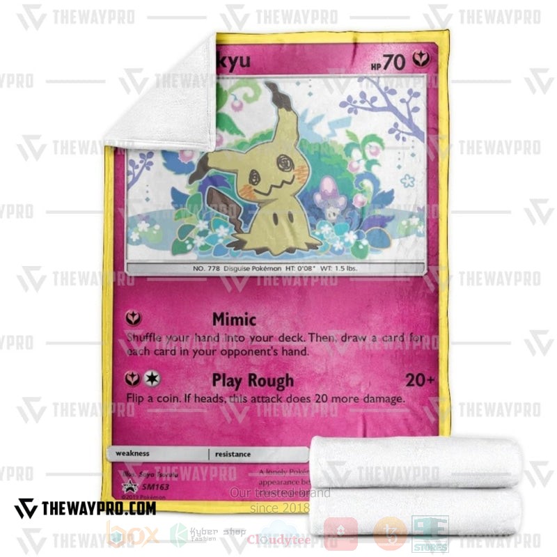 TOP Pokemon Anime Mimikyu Sun and Moon Soft Blanket 3 TOP Pokemon Anime Mimikyu Sun and Moon Soft Blanket - Image 3