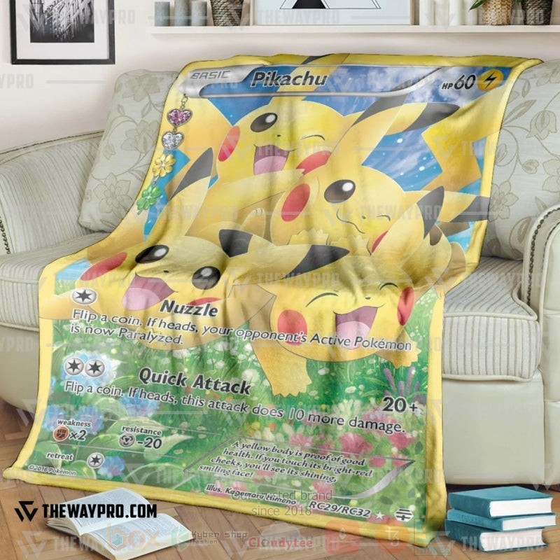 TOP Pokemon Anime Pikachu Generations Soft Blanket 7