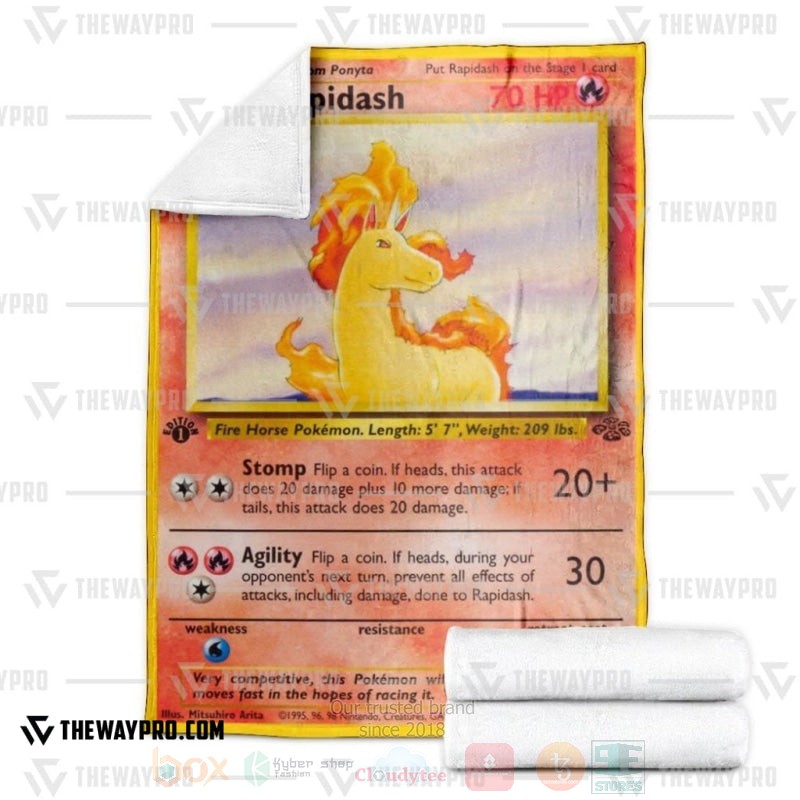 TOP Pokemon Anime Rapidash 1st Edition Soft Blanket 3 TOP Pokemon Anime Rapidash 1st Edition Soft Blanket - Image 3