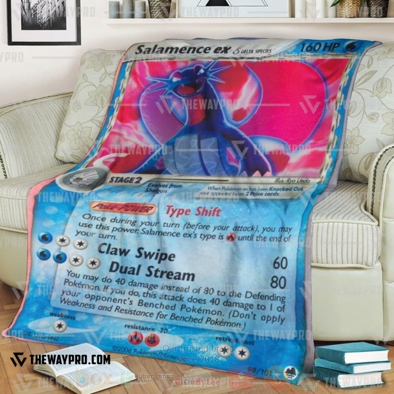 TOP Pokemon Anime Salamence EX Soft Blanket 6