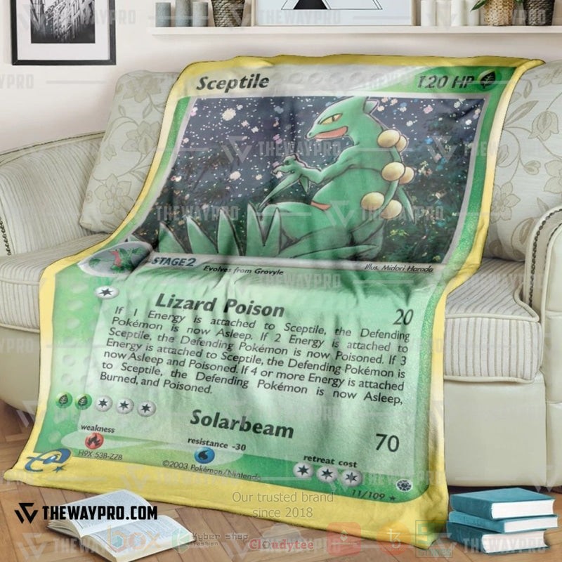 TOP Pokemon Anime Sceptile Ruby and Sapphire Soft Blanket 7