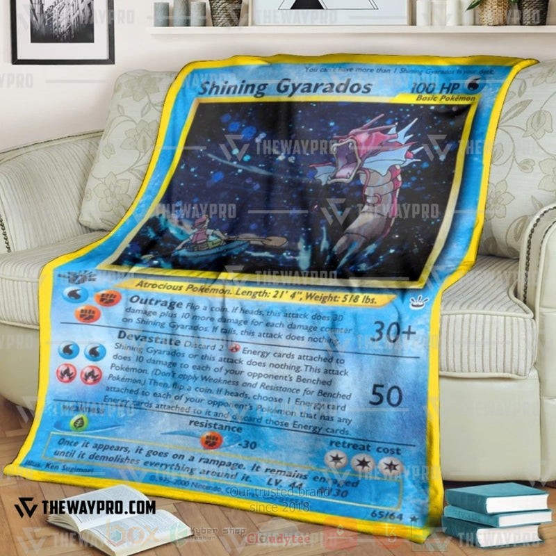 TOP Pokemon Anime Shining Gyarados Neo Revelation Soft Blanket 6