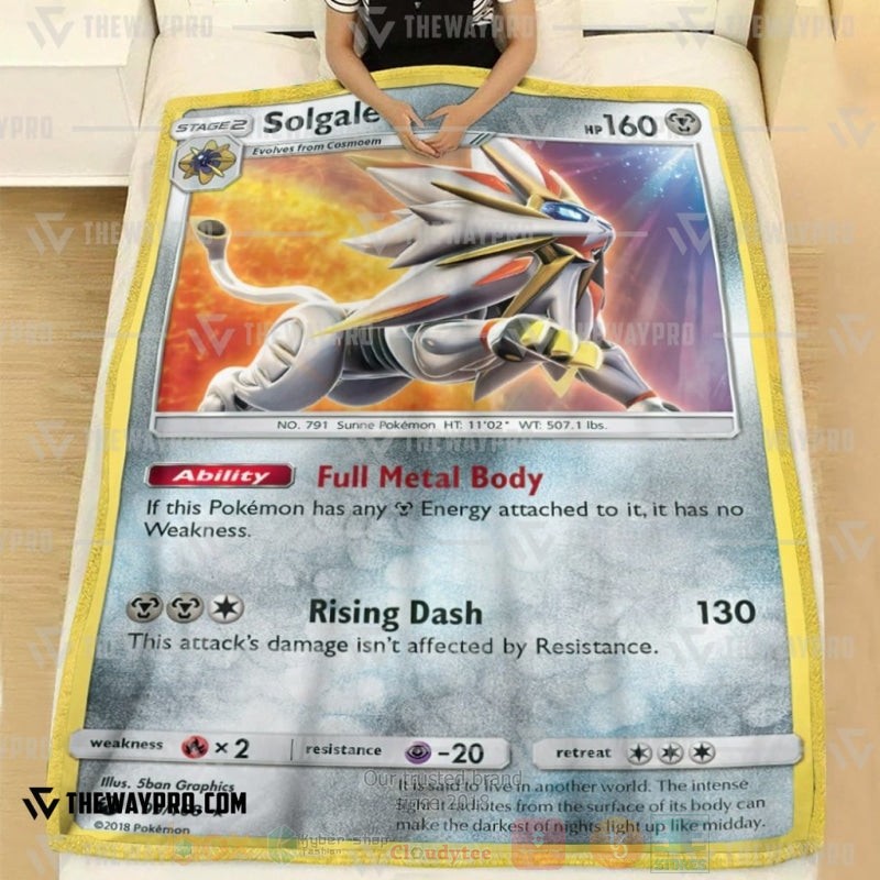 TOP Pokemon Anime Solgaleo Celestial Storm Soft Blanket 2 TOP Pokemon Anime Solgaleo Celestial Storm Soft Blanket - Image 2